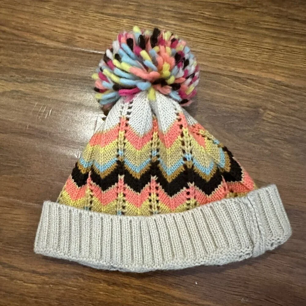 Missoni x target collaboration woven sweater pom pom Beanie